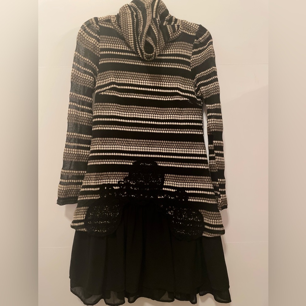 BLACK AND TAN DRESS